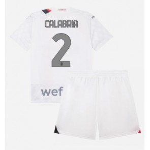 AC Milan Davide Calabria #2 Udebanesæt Børn 2023-24 Kort ærmer (+ korte bukser)